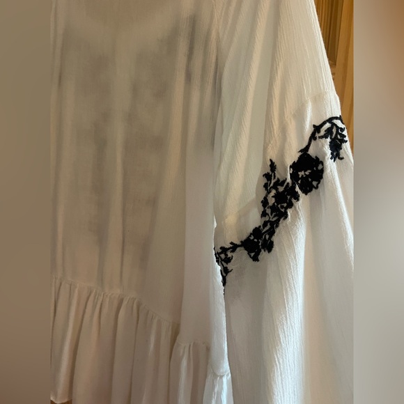 American Eagle Navy Blue and White Embroidered Round Drawstring Neck Size XL‎ - Picture 8 of 11